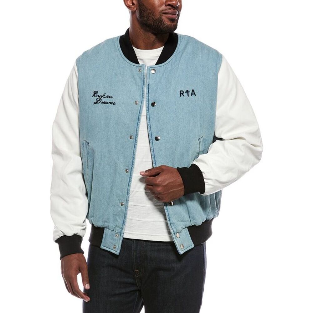 Rta Mens  Marty Bomber Jacket, Blue